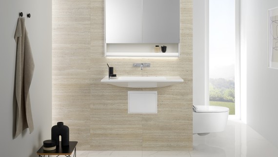 Less dust traps thanks to concealed trap washbasins (© Geberit)