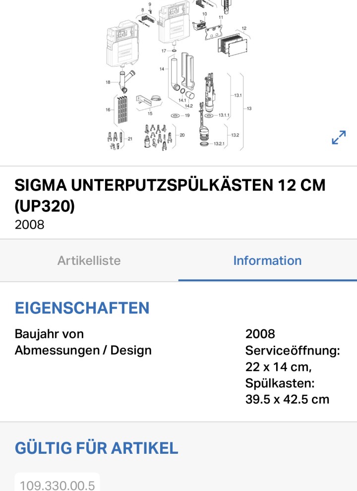 Screenshot from the Geberit Pro app